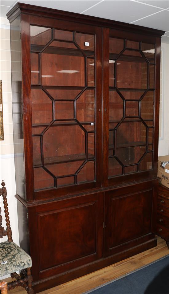 A George III mahogany bookcase, W.168cm H.260cm